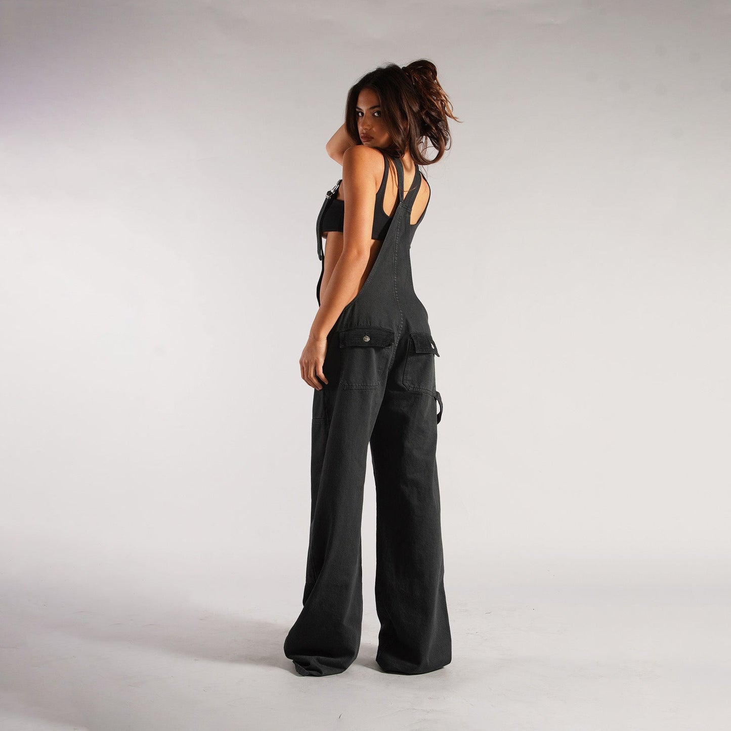 Monos vaqueros para mujer, monos sexys con espalda descubierta Vintage, Pantalones rectos de mezclilla de longitud completa, bolsillos sueltos, desgastados, lavados, informales