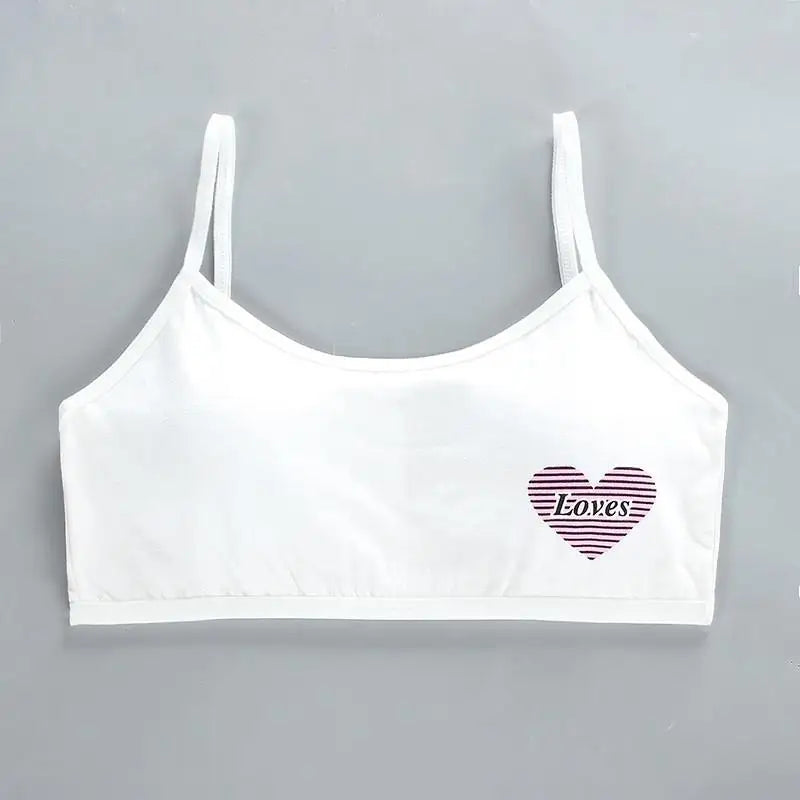 1 unidad de camisetas para chicas adolescentes, ropa interior para niños pequeños, sujetadores de entrenamiento suaves de algodón, Sujetador deportivo desarrollado para niños, lencería de 8 a 16 años