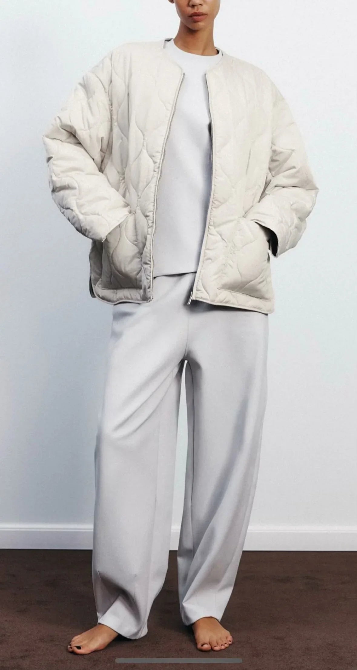 Chaqueta de algodón cálida con diamantes, informal, holgada, estilo europeo y americano, invierno 2025