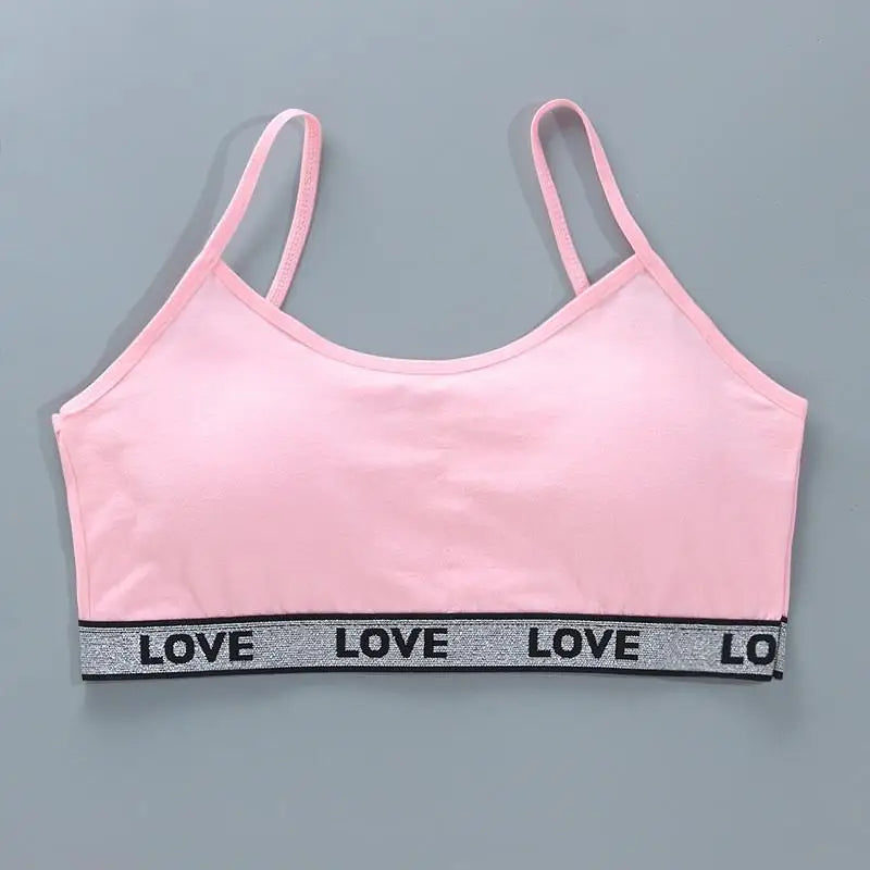1 unidad de camisetas para chicas adolescentes, ropa interior para niños pequeños, sujetadores de entrenamiento suaves de algodón, Sujetador deportivo desarrollado para niños, lencería de 8 a 16 años