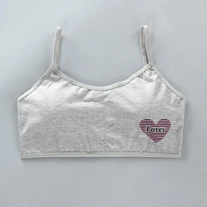 1 unidad de camisetas para chicas adolescentes, ropa interior para niños pequeños, sujetadores de entrenamiento suaves de algodón, Sujetador deportivo desarrollado para niños, lencería de 8 a 16 años