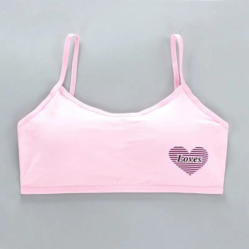 1 unidad de camisetas para chicas adolescentes, ropa interior para niños pequeños, sujetadores de entrenamiento suaves de algodón, Sujetador deportivo desarrollado para niños, lencería de 8 a 16 años