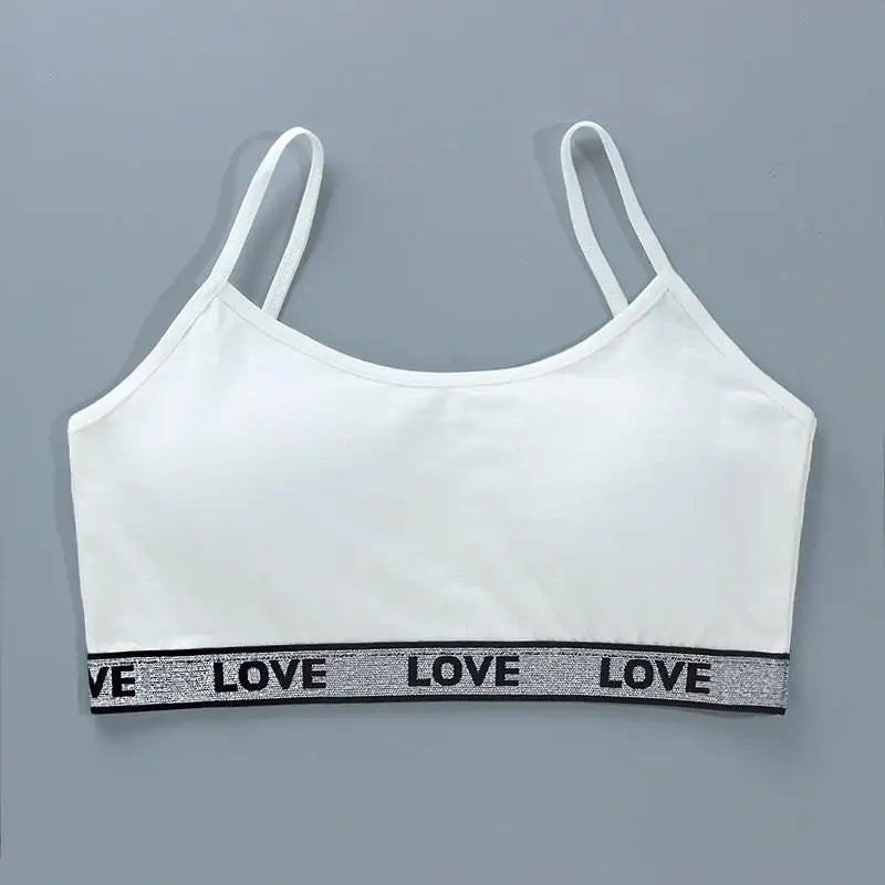 1 unidad de camisetas para chicas adolescentes, ropa interior para niños pequeños, sujetadores de entrenamiento suaves de algodón, Sujetador deportivo desarrollado para niños, lencería de 8 a 16 años