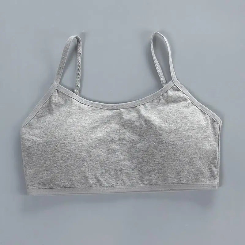 1 unidad de camisetas para chicas adolescentes, ropa interior para niños pequeños, sujetadores de entrenamiento suaves de algodón, Sujetador deportivo desarrollado para niños, lencería de 8 a 16 años