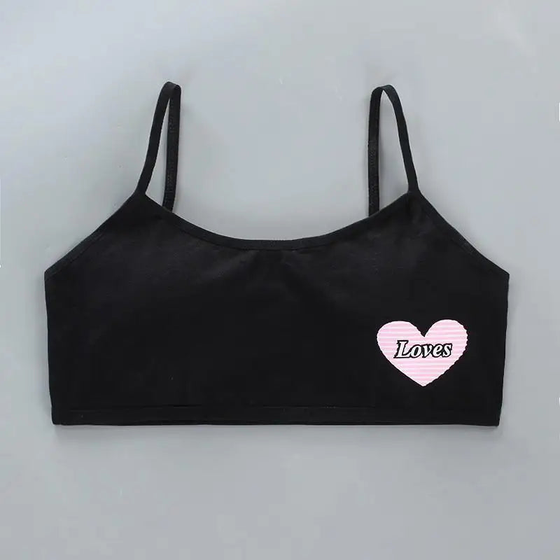 1 unidad de camisetas para chicas adolescentes, ropa interior para niños pequeños, sujetadores de entrenamiento suaves de algodón, Sujetador deportivo desarrollado para niños, lencería de 8 a 16 años
