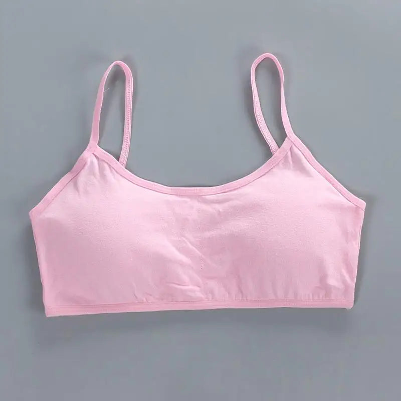 1 unidad de camisetas para chicas adolescentes, ropa interior para niños pequeños, sujetadores de entrenamiento suaves de algodón, Sujetador deportivo desarrollado para niños, lencería de 8 a 16 años