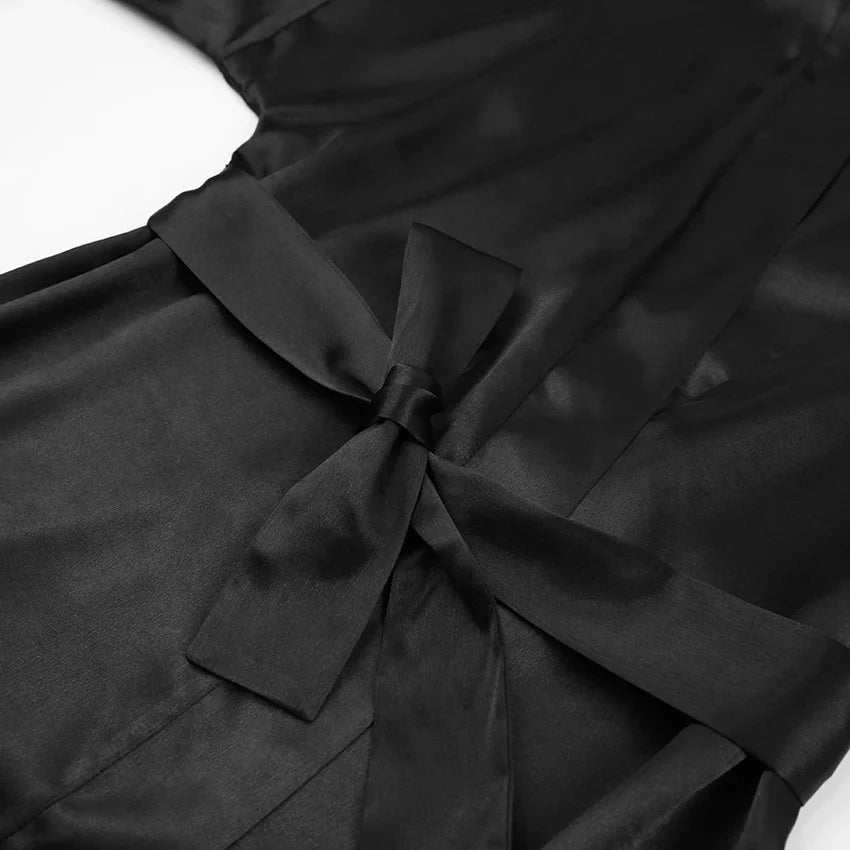 Albornoces de plumas de satén, minivestido Sexy de manga larga, batas holgadas para mujer, bata blanca, vestido de novia, vestidos de novia negros