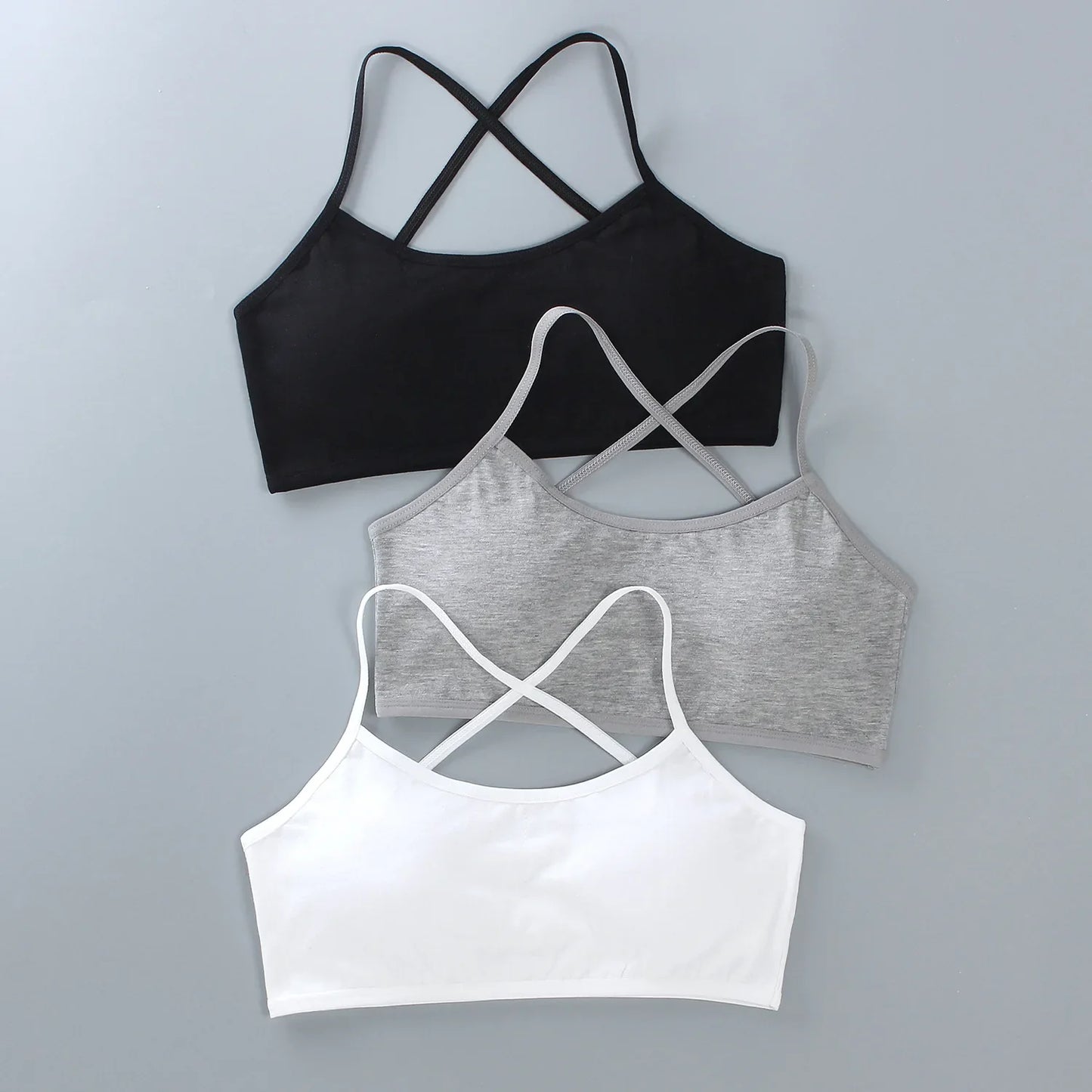 1 unidad de camisetas para chicas adolescentes, ropa interior para niños pequeños, sujetadores de entrenamiento suaves de algodón, Sujetador deportivo desarrollado para niños, lencería de 8 a 16 años