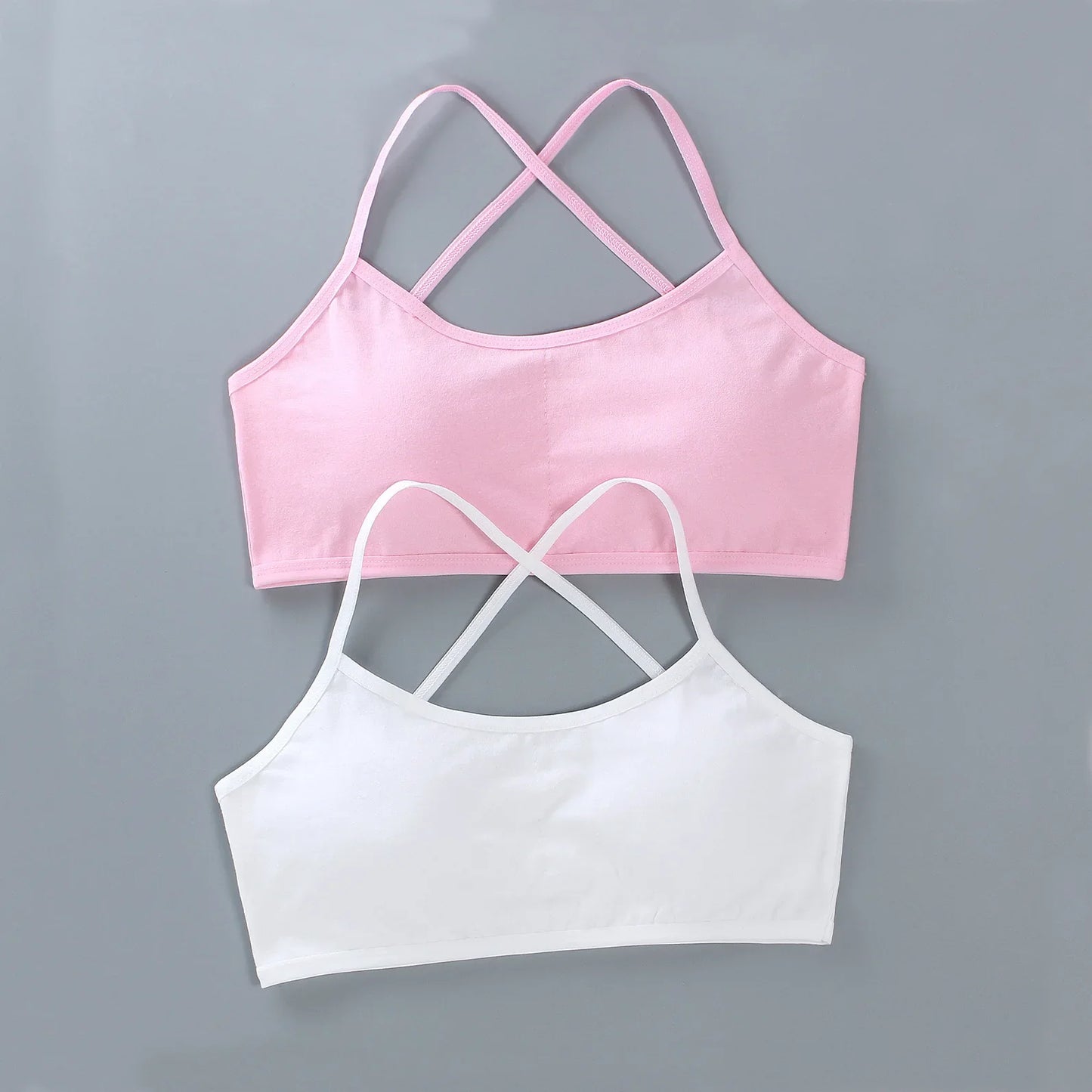 1 unidad de camisetas para chicas adolescentes, ropa interior para niños pequeños, sujetadores de entrenamiento suaves de algodón, Sujetador deportivo desarrollado para niños, lencería de 8 a 16 años