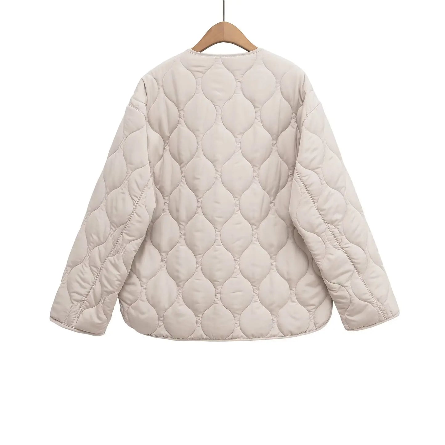 Chaqueta de algodón cálida con diamantes, informal, holgada, estilo europeo y americano, invierno 2025