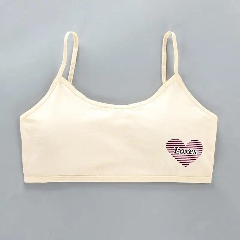 1 unidad de camisetas para chicas adolescentes, ropa interior para niños pequeños, sujetadores de entrenamiento suaves de algodón, Sujetador deportivo desarrollado para niños, lencería de 8 a 16 años