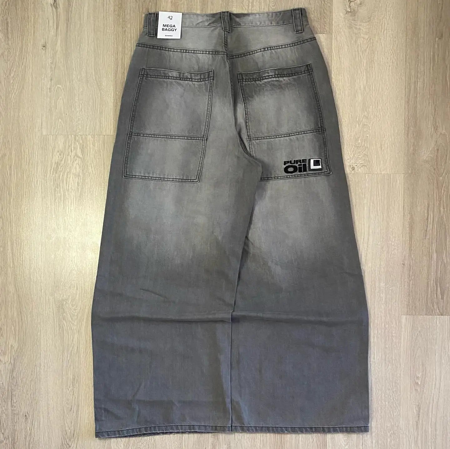 Vaqueros con estampado gótico Retro de Hip Hop americano para mujer Y2K, nueva venta de calle, pantalones de pierna ancha rectos sueltos, pantalones vaqueros Joker Unisex