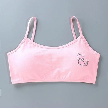 1 unidad de camisetas para chicas adolescentes, ropa interior para niños pequeños, sujetadores de entrenamiento suaves de algodón, Sujetador deportivo desarrollado para niños, lencería de 8 a 16 años