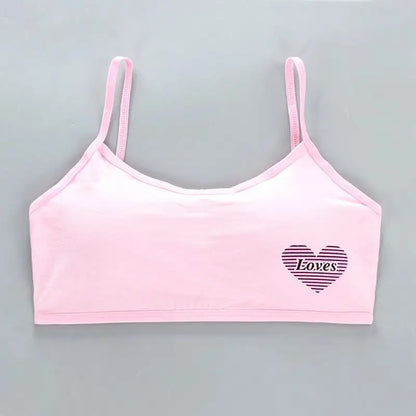 1 unidad de camisetas para chicas adolescentes, ropa interior para niños pequeños, sujetadores de entrenamiento suaves de algodón, Sujetador deportivo desarrollado para niños, lencería de 8 a 16 años
