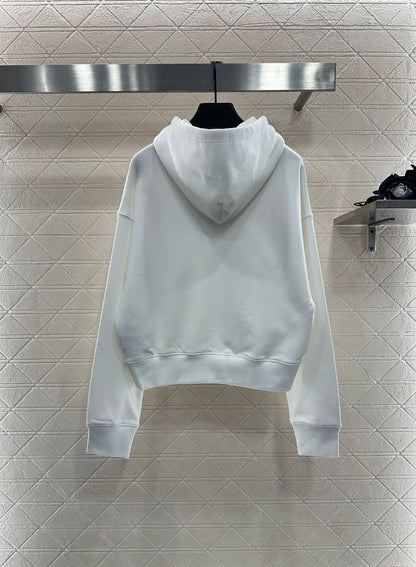 2025 Nuevo estilo 100% algodón Ajuste relajado Sudadera con capucha con letras 302