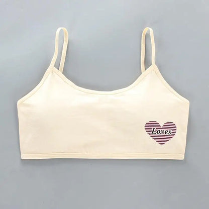 1 unidad de camisetas para chicas adolescentes, ropa interior para niños pequeños, sujetadores de entrenamiento suaves de algodón, Sujetador deportivo desarrollado para niños, lencería de 8 a 16 años